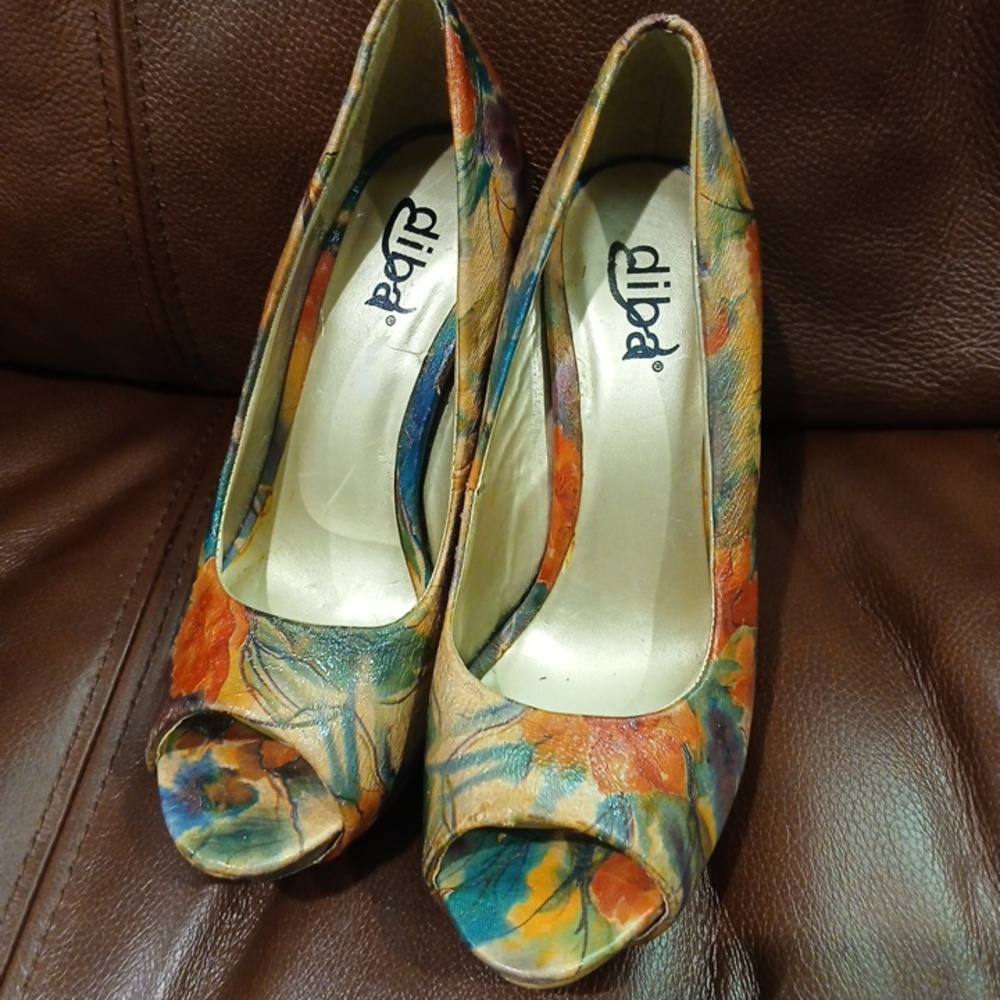 Diba Women's Multicolor Peep Toe Heels
